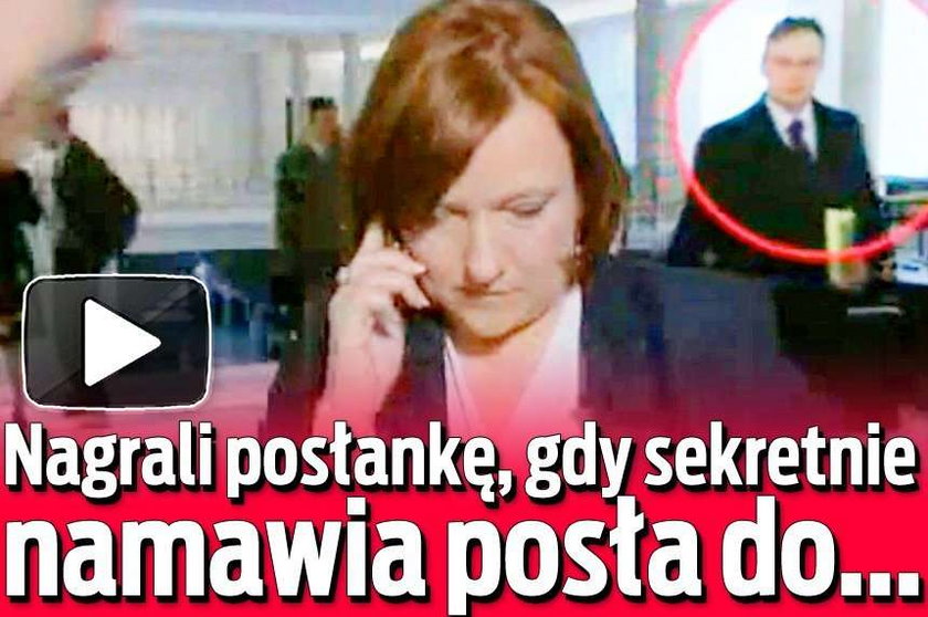 Nagrali posłankę, gdy sekretnie namawia posła do...