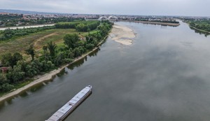 Nizak vodostaj Dunava kod Novog Sada