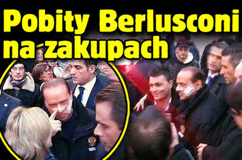 Pobity Berlusconi na zakupach