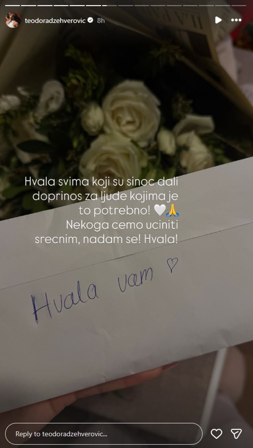 Teodora Džehverović, objava