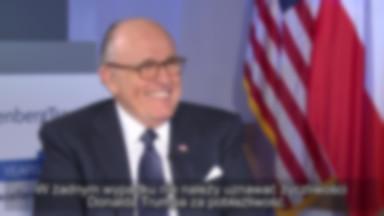 Rudolph Giuliani: Trump jest trudnym partnerem w negocjacjach