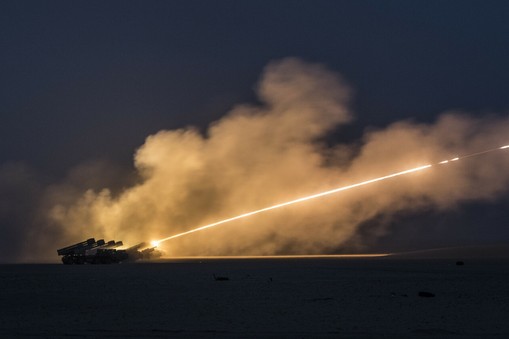 Wyrzutnie HIMARS podczas ćwiczeń w USA