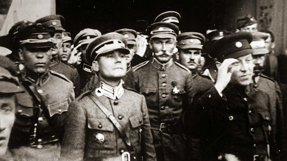Symon Petlura i oficerowie armii URL, Kijów 1920