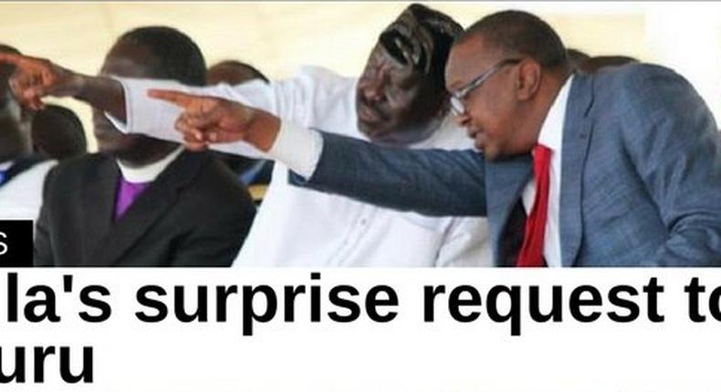 File Image of President Uhuru Kenyatta and Raila Odinga 