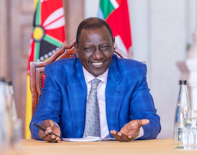 President William Ruto chairs a meeting at the State Capitol on June 18, 2024.