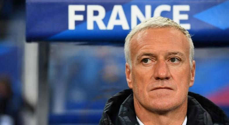 France's coach Didier Deschamps attends the 2018 World Cup qualifying football match between France and Sweden at the Stade de France in Saint-Denis, north of Paris, on November 11, 2016