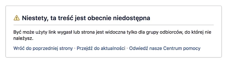 Blokada Facebooka