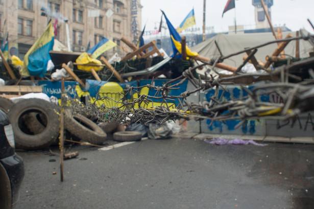 Ulica, prowadząca na Majdan w Kijowie. Zdjęcie z 2014 r.