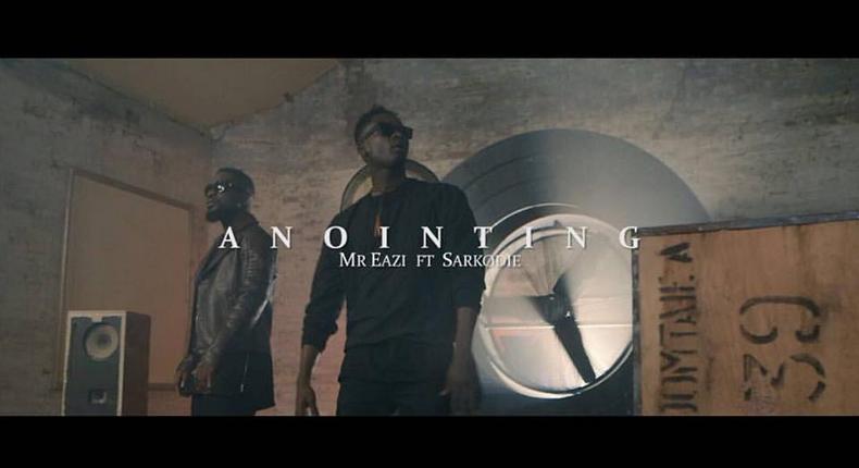 Mr Eazi's Anointing cover artwork featuring Sarkodie