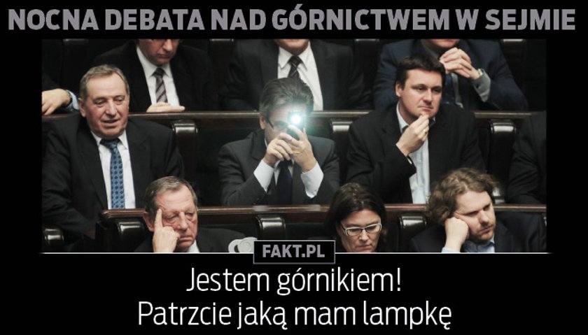 Nocna debata w Sejmie o górnictwie. MEMY