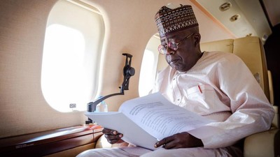 President Bola Tinubu is currently away in France [Twitter/@officialABAT]