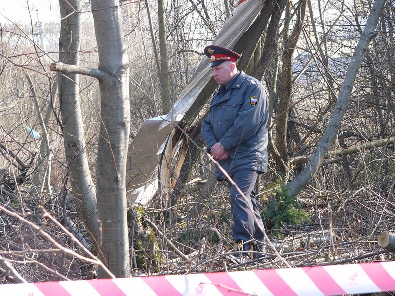 Zdjęcia z miejsca katastrofy prezydenckiego Tupolewa