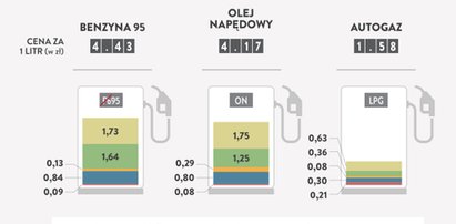 Za to płacisz na stacji benzynowej. Szokująca infografika