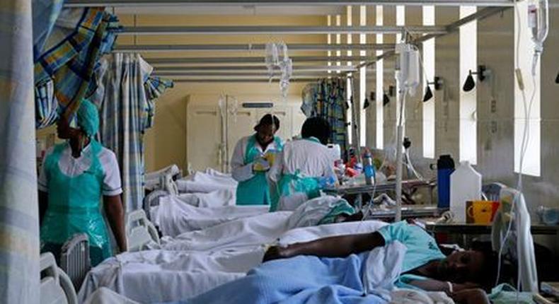 File image of medical practitioners attending to cholera patients (PM News)
