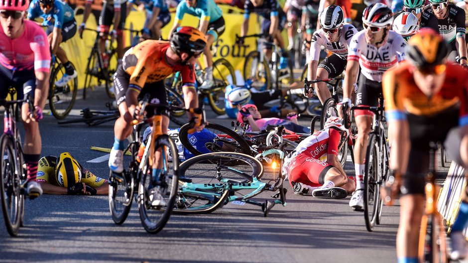 Wypadek na mecie Tour De Pologne