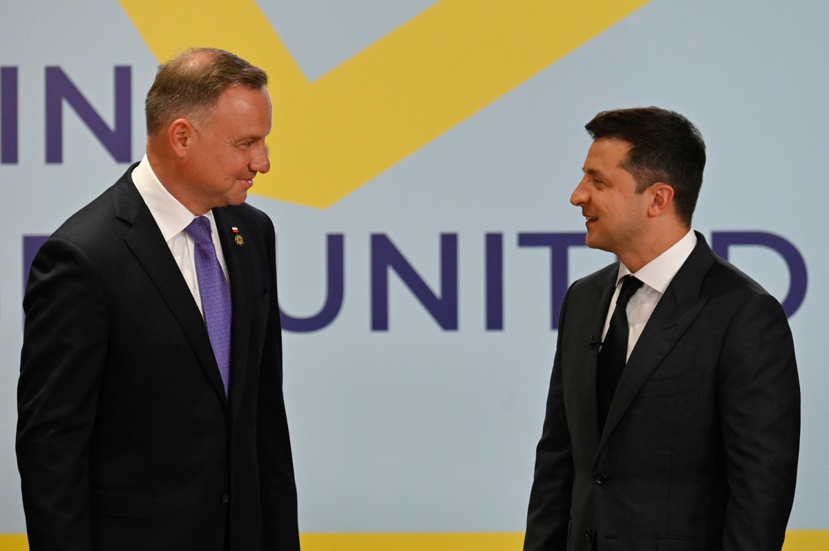 Wołodymir Zełenski i Andrzej Duda