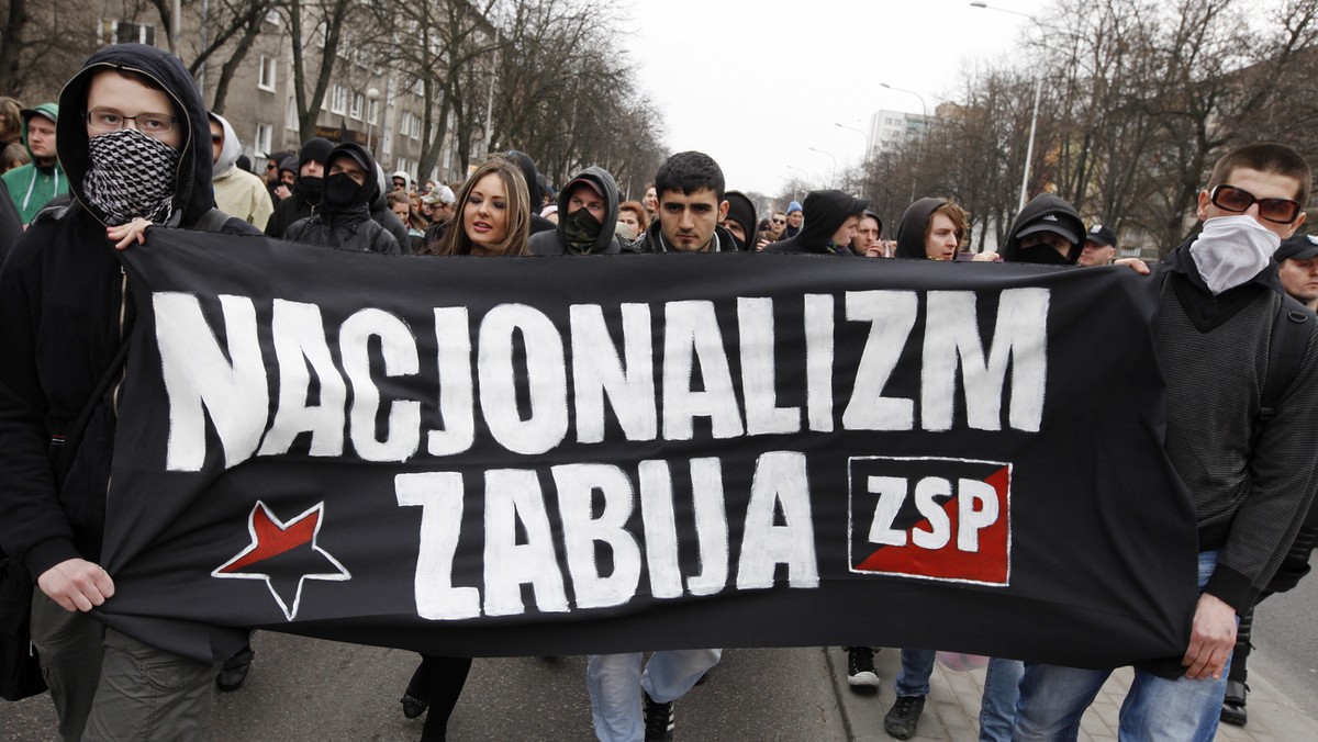 BIAŁYSTOK MANIFESTACJA ANTYFASZYSTOWSKA