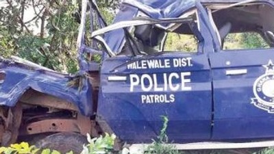 File photo: Ghana Police Service patrol car involved in an accident