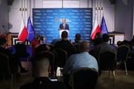 Donald Tusk podczas konferencji prasowej