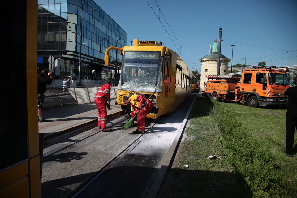 WARSZAWA PLAC BANKOWY WYPADEK