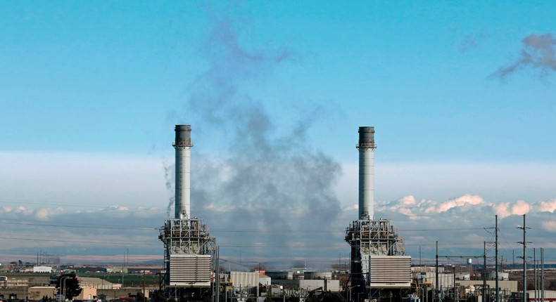 A gas-fired power plant in Oregon.: Education Images/Universal Images Group via Getty Images