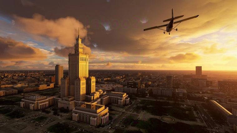 Pałac Kultury i Nauki w Microsoft Flight Simulator