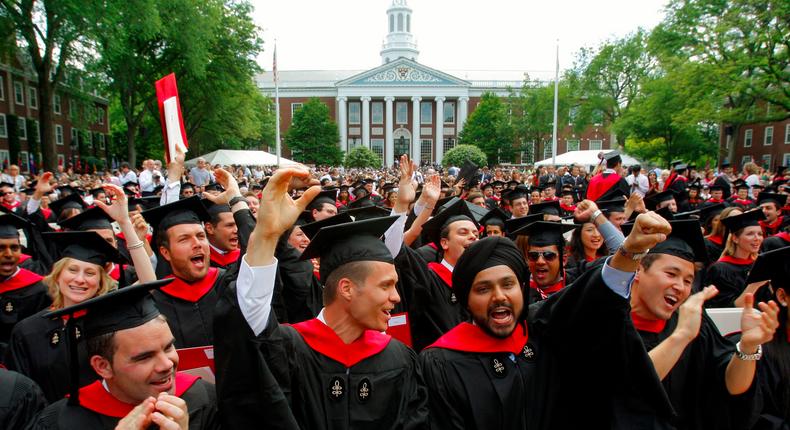 What do you bring to the table? Pictured: Graduates of Harvard Business School.