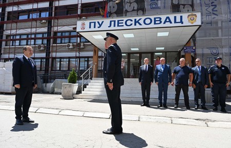 Ivica Dačić u PU Leskovac 