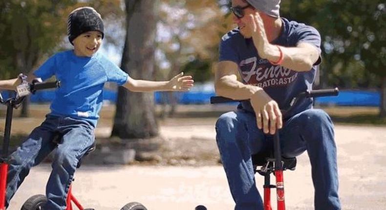 The HoverBike is a bike and hoverboard rolled into one.