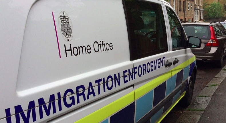 A Home Office immigration enforcement van.