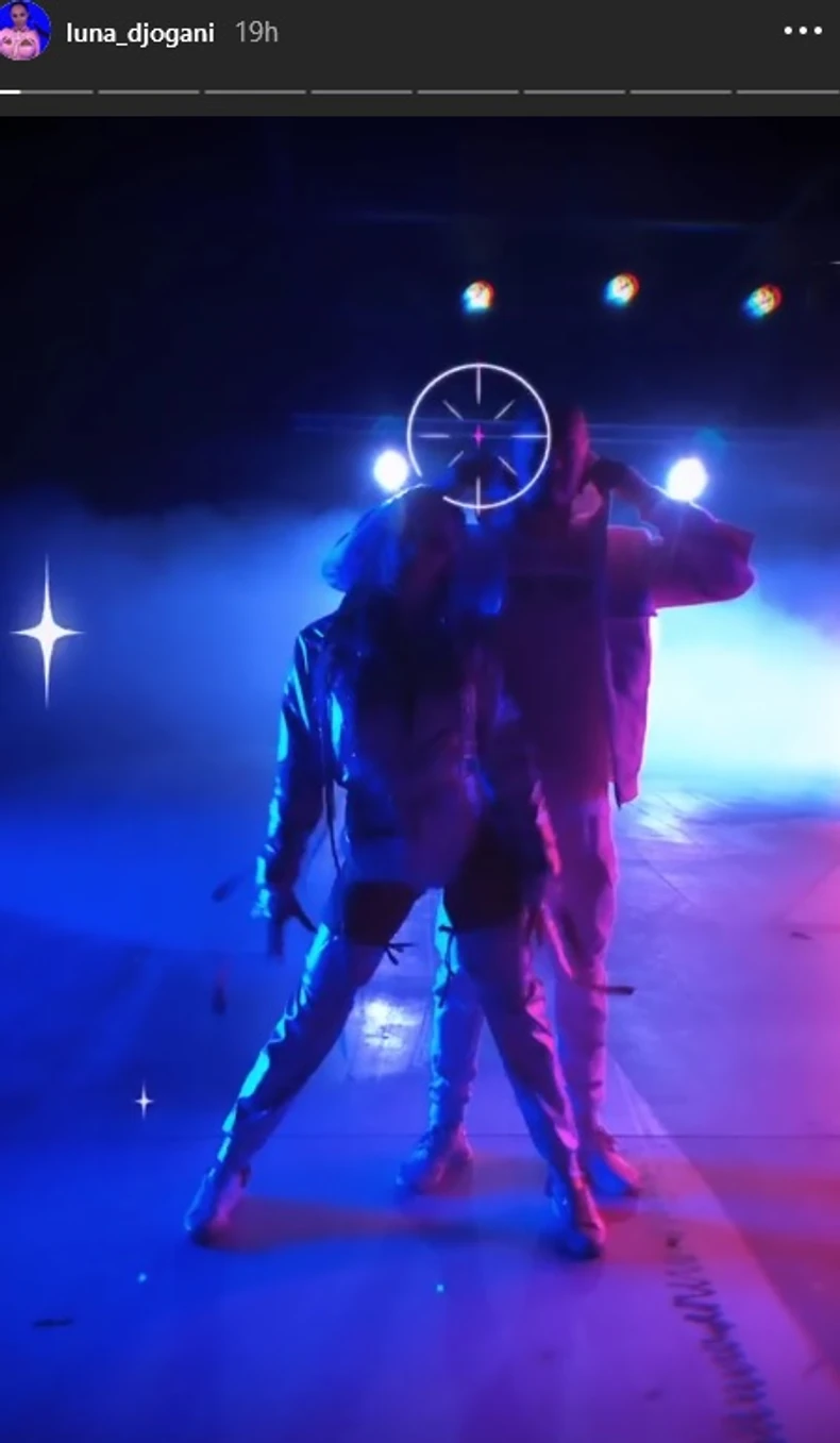 Luna Đogani na snimanju spota