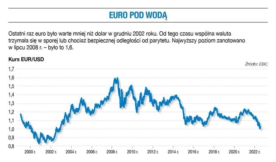 Euro pod wodą