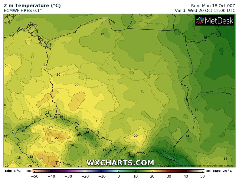 W środę temperatura może przekroczyć nawet 20 st.