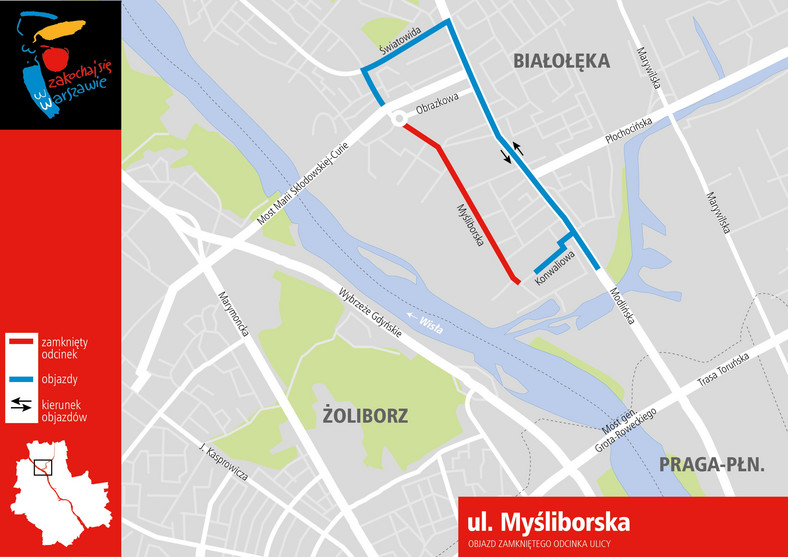 Objazd ul. Myśliborskiej