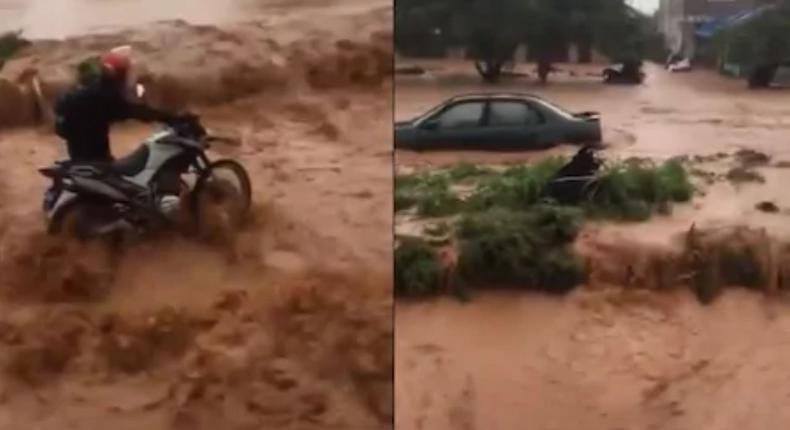 See how Accra-Kasoa road became after Saturday’s rainfall (video)