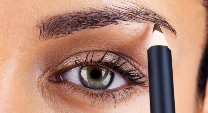 Beginners can start with filling sparse brows with pencils