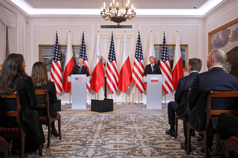 Mike Pence i Andrzej Duda