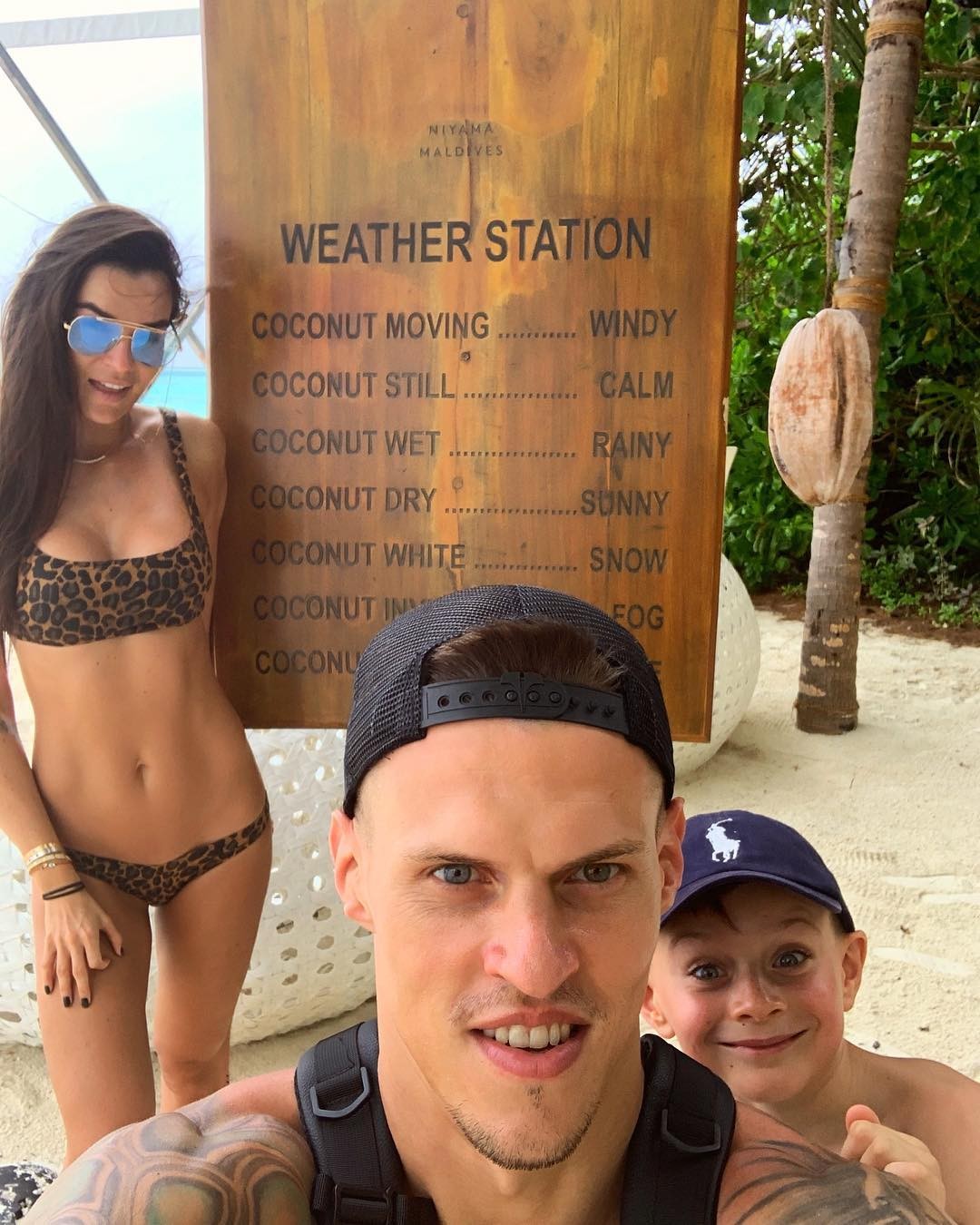 Martin Škrtel s rodinou.