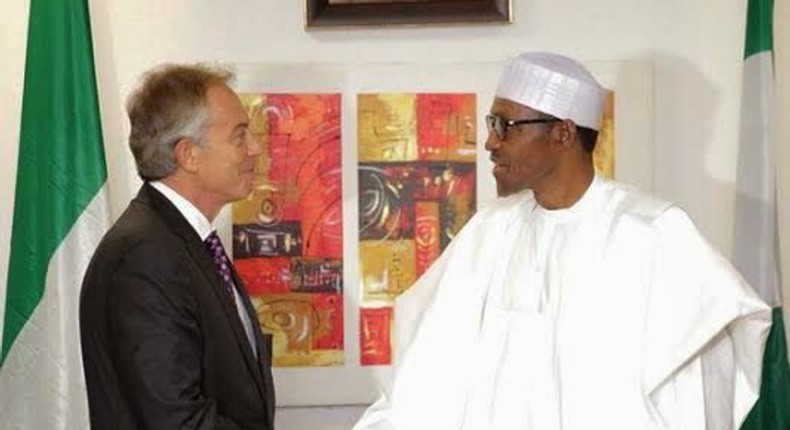 President-elect, Muhammadu Buhari meets with former British Prime Minister, Tony Blair