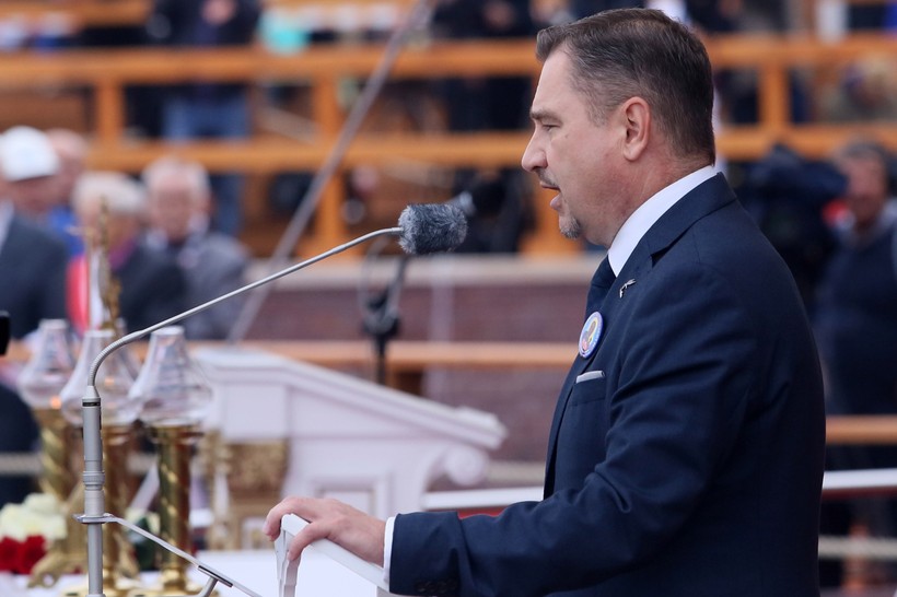 Przewodniczący NSZZ "Solidarność" Piotr Duda
