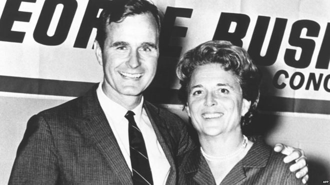 George HW Bush and wife [BBC]
