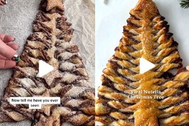 Božićna jelka od lisnatog testa sa omiljenim čokoladnim namazom: Biće i ukras stola, ali kratko, jer je preukusna!