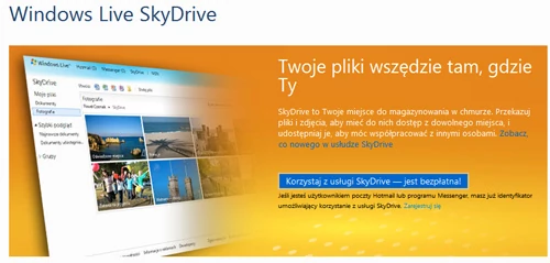 SkyDrive to jedyna usługa w teście, która jest dostępna tylko i wyłącznie w wersji darmowej. Skorzystać z niej może każdy posiadacz legalnej kopii Windows