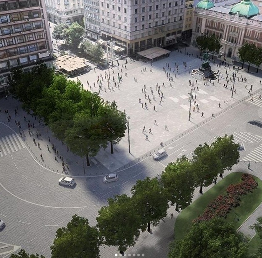 Pogled na budući Trg republike