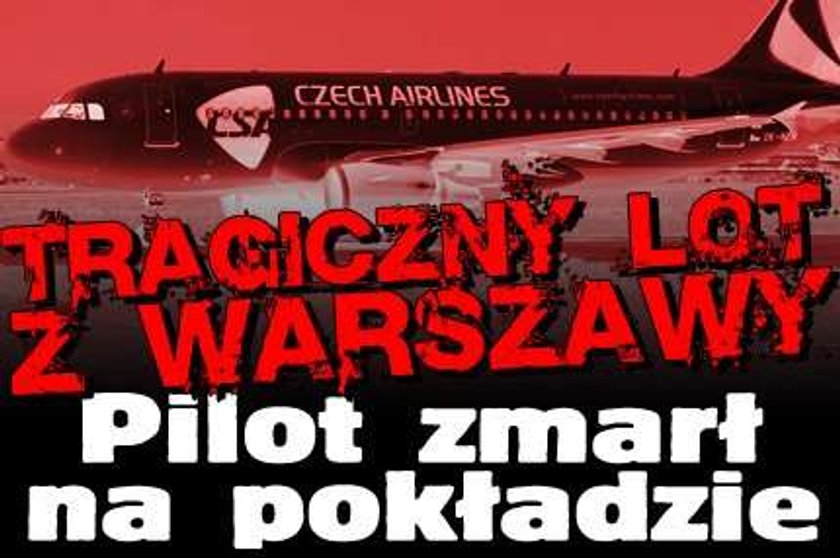 Tragiczny lot z Warszawy. Pilot zmarł na pokładzie 