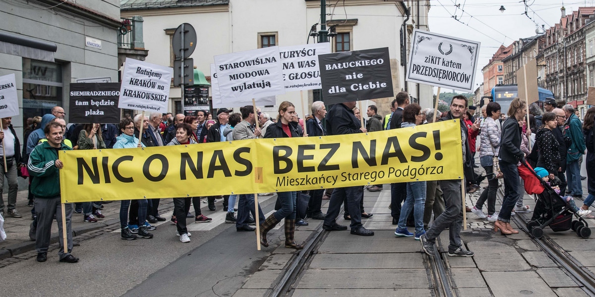 Protest na Krakowskiej