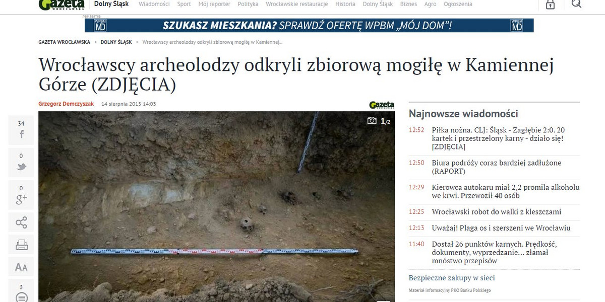 Archeolodzy odkryli zbiorową mogiłę