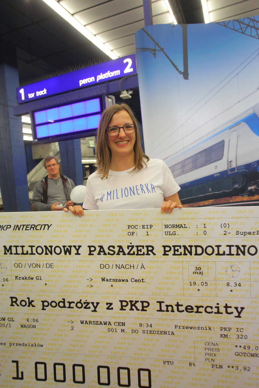 Milionowa pasażerka Pendolino