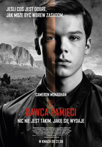 Cameron Monaghan na plakacie reklamującym film 'Dawca pamięci'