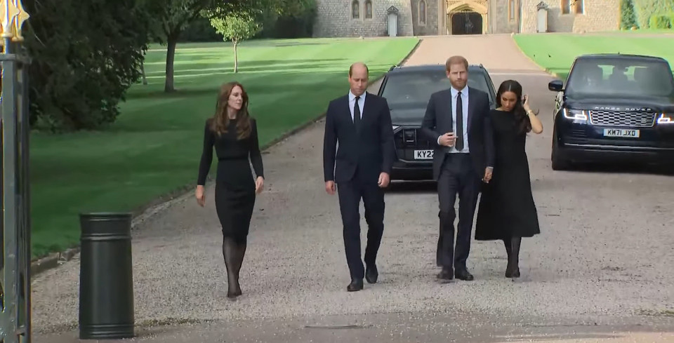 Książę William, księżna Kate, książę Harry i księżna Meghan